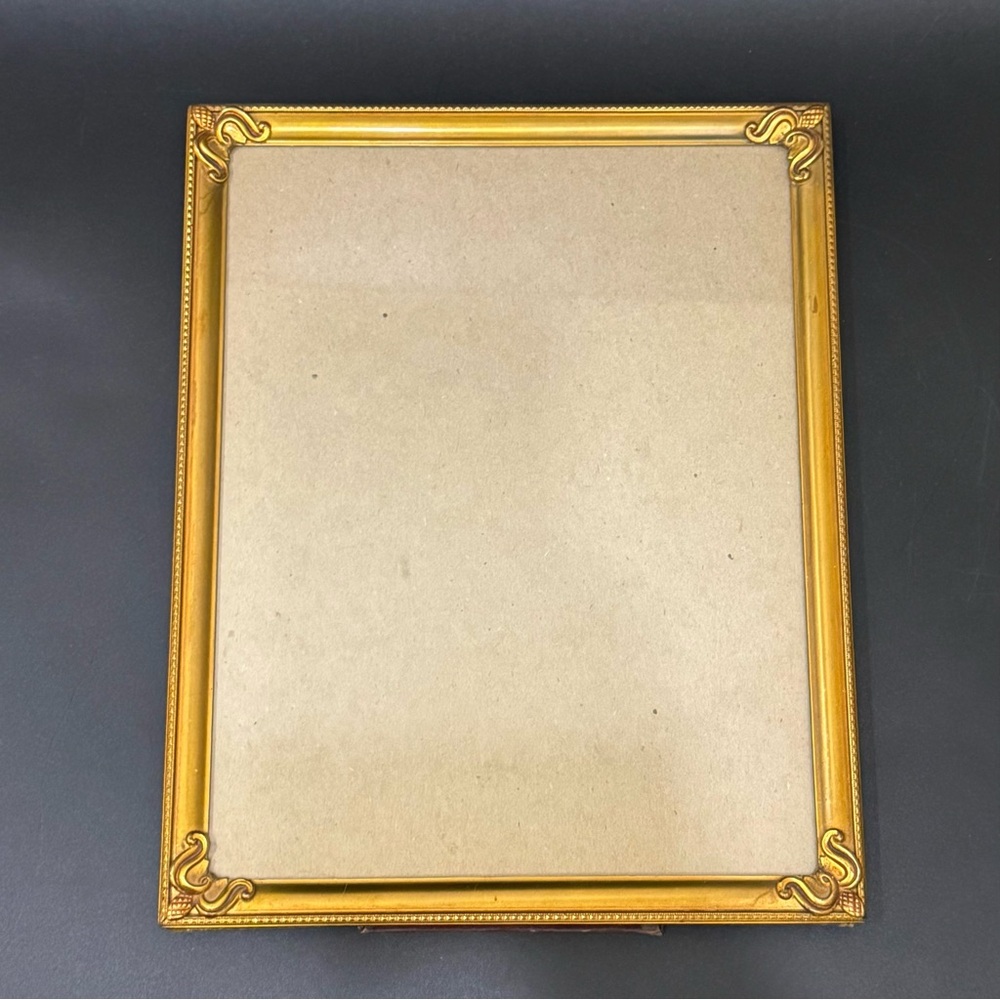 Vintage MCM Ornate Gold-tone French Style Art Deco Picture Frame 10”X8”